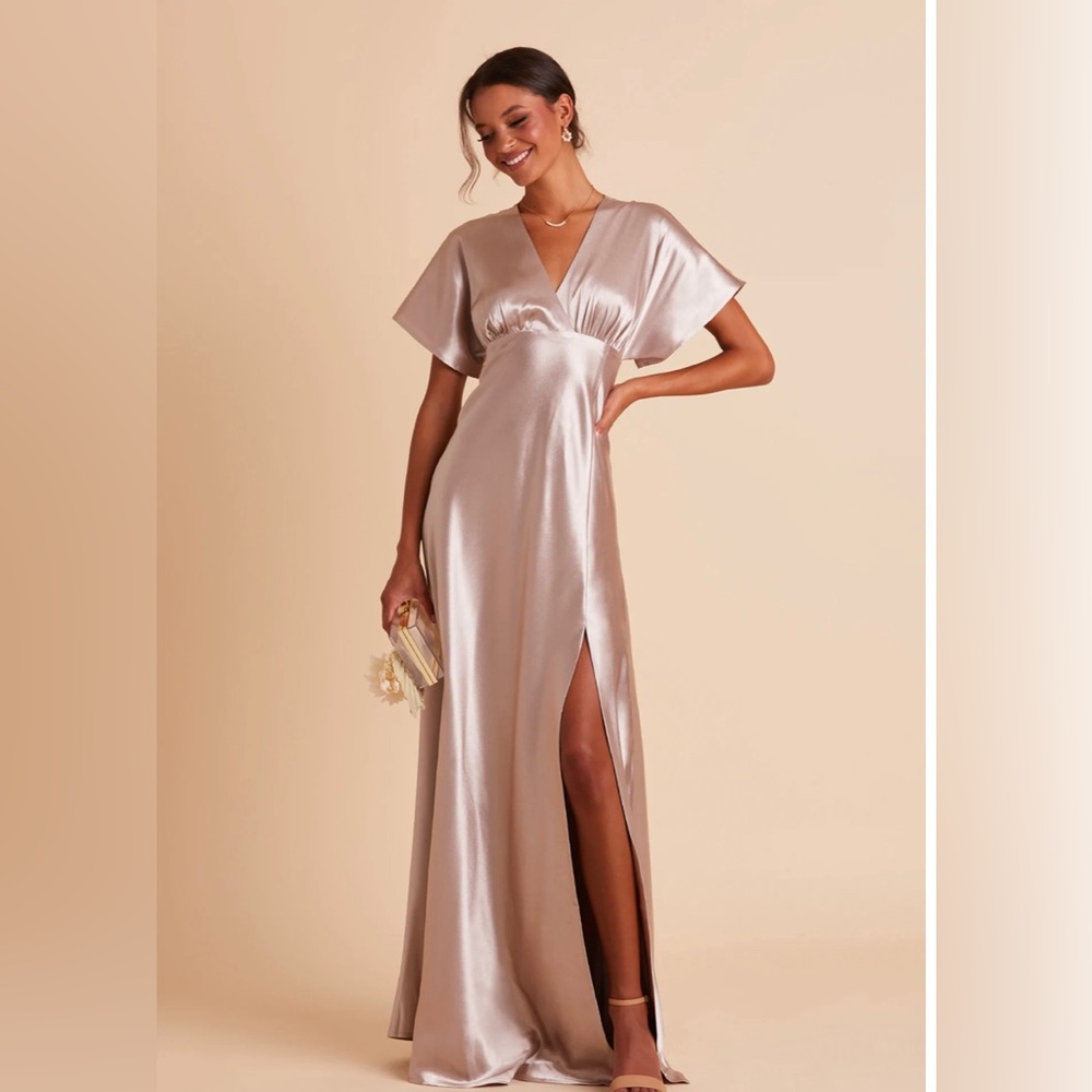 Satin Taupe Bridesmaid Dress